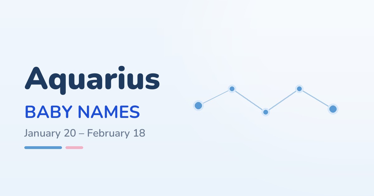 50 Best Aquarius Baby Names: Unique Names for Your Little Water Bearer (January 20 – February 18)