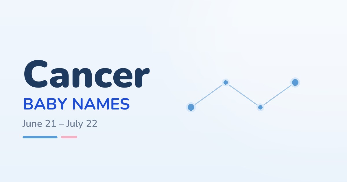 50 Best Cancer Baby Names: Nurturing Names for Your Little Crab (June 21 – July 22)