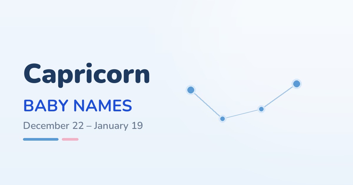 50 Best Capricorn Baby Names: Ambitious Names for Your Little Goat (December 22 – January 19)