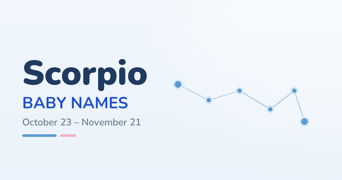 50 Best Scorpio Baby Names: Powerful Names for Your Little Scorpion (October 23 – November 21)